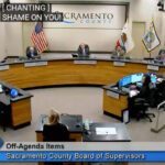 Long term care workers protest lack of healthcare and lack of livable wage to Sacramento County Board of Supervisors.
