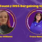 a banner with text that reads yuba county IHSS bargaining updates. there are four portraits of the Yuba IHSS bargaining team.