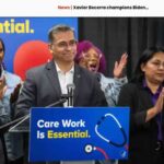 Xavier Becerra speaks with members of SEIU Local 2015