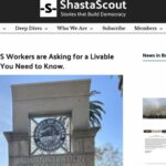 IHSS workers rallied outside Shasta’s Administrative Building for the second time this year.